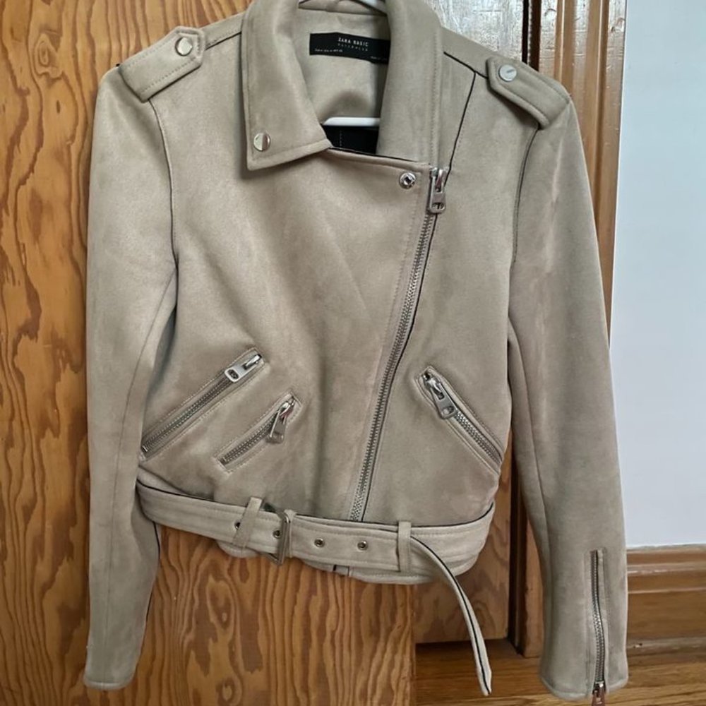 Zara suede moto-jacket